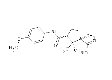 3-{[(4-methoxyphenyl)amino]carbonyl}-1,2,2-trimethylcyclopentanecarboxylic acid