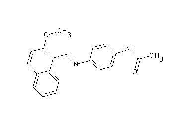 N-(4-{[(2-methoxy-1-naphthyl)methylene]amino}phenyl)acetamide