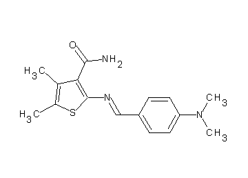 2-{[4-(dimethylamino)benzylidene]amino}-4,5-dimethyl-3-thiophenecarboxamide