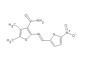 4,5-dimethyl-2-{[(5-nitro-2-thienyl)methylene]amino}-3-thiophenecarboxamide