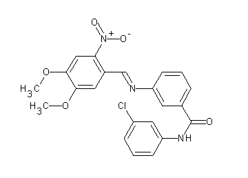 N-(3-chlorophenyl)-3-[(4,5-dimethoxy-2-nitrobenzylidene)amino]benzamide