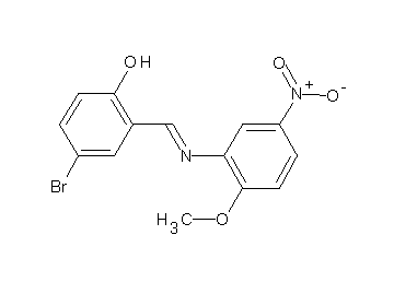 4-bromo-2-{[(2-methoxy-5-nitrophenyl)imino]methyl}phenol