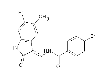 4-bromo-N'-(6-bromo-5-methyl-2-oxo-1,2-dihydro-3H-indol-3-ylidene)benzohydrazide