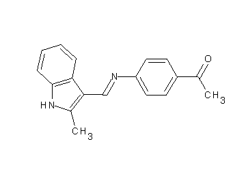 1-(4-{[(2-methyl-1H-indol-3-yl)methylene]amino}phenyl)ethanone - Click Image to Close