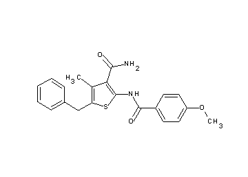 5-benzyl-2-[(4-methoxybenzoyl)amino]-4-methyl-3-thiophenecarboxamide