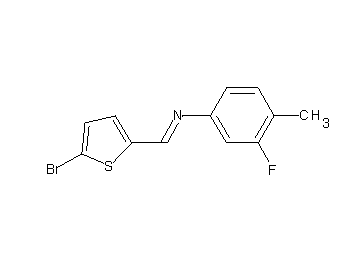 N-[(5-bromo-2-thienyl)methylene]-3-fluoro-4-methylaniline