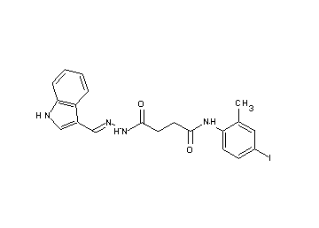 4-[2-(1H-indol-3-ylmethylene)hydrazino]-N-(4-iodo-2-methylphenyl)-4-oxobutanamide