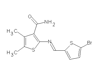 2-{[(5-bromo-2-thienyl)methylene]amino}-4,5-dimethyl-3-thiophenecarboxamide