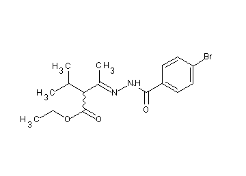 ethyl 2-[N-(4-bromobenzoyl)ethanehydrazonoyl]-3-methylbutanoate