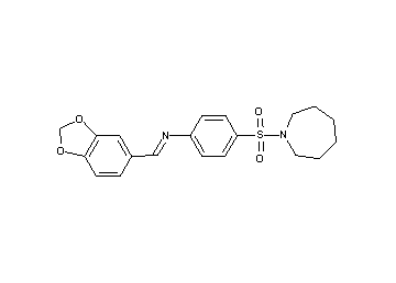 4-(1-azepanylsulfonyl)-N-(1,3-benzodioxol-5-ylmethylene)aniline