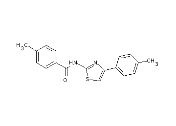 4-methyl-N-[4-(4-methylphenyl)-1,3-thiazol-2-yl]benzamide