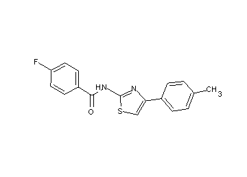 4-fluoro-N-[4-(4-methylphenyl)-1,3-thiazol-2-yl]benzamide - Click Image to Close