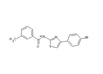 N-[4-(4-bromophenyl)-1,3-thiazol-2-yl]-3-methylbenzamide
