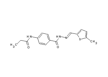 N-[4-({2-[(5-methyl-2-thienyl)methylene]hydrazino}carbonyl)phenyl]propanamide - Click Image to Close