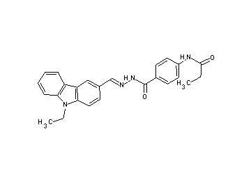 N-[4-({2-[(9-ethyl-9H-carbazol-3-yl)methylene]hydrazino}carbonyl)phenyl]propanamide