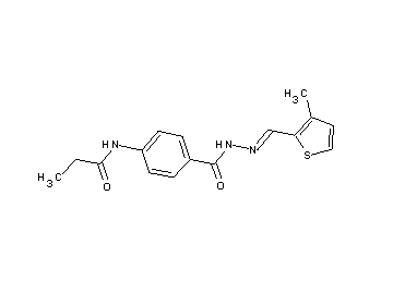 N-[4-({2-[(3-methyl-2-thienyl)methylene]hydrazino}carbonyl)phenyl]propanamide