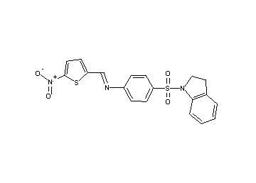 4-(2,3-dihydro-1H-indol-1-ylsulfonyl)-N-[(5-nitro-2-thienyl)methylene]aniline