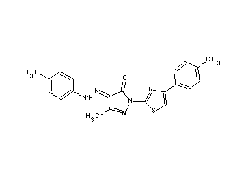 5-methyl-4-[(4-methylphenyl)hydrazono]-2-[4-(4-methylphenyl)-1,3-thiazol-2-yl]-2,4-dihydro-3H-pyrazol-3-one