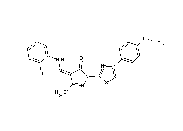 4-[(2-chlorophenyl)hydrazono]-2-[4-(4-methoxyphenyl)-1,3-thiazol-2-yl]-5-methyl-2,4-dihydro-3H-pyrazol-3-one