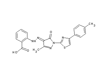 2-(2-{3-methyl-1-[4-(4-methylphenyl)-1,3-thiazol-2-yl]-5-oxo-1,5-dihydro-4H-pyrazol-4-ylidene}hydrazino)benzoic acid