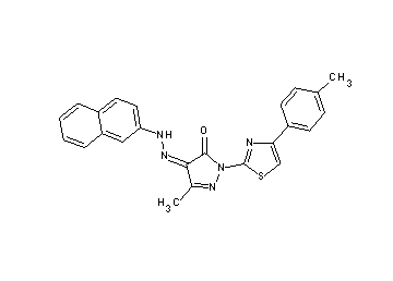 5-methyl-2-[4-(4-methylphenyl)-1,3-thiazol-2-yl]-4-(2-naphthylhydrazono)-2,4-dihydro-3H-pyrazol-3-one