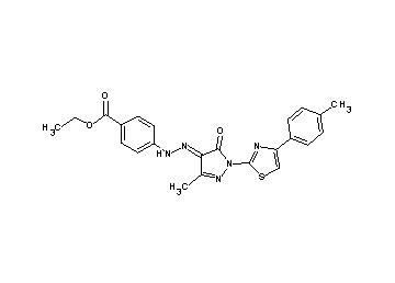 ethyl 4-(2-{3-methyl-1-[4-(4-methylphenyl)-1,3-thiazol-2-yl]-5-oxo-1,5-dihydro-4H-pyrazol-4-ylidene}hydrazino)benzoate