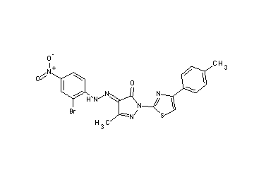 4-[(2-bromo-4-nitrophenyl)hydrazono]-5-methyl-2-[4-(4-methylphenyl)-1,3-thiazol-2-yl]-2,4-dihydro-3H-pyrazol-3-one