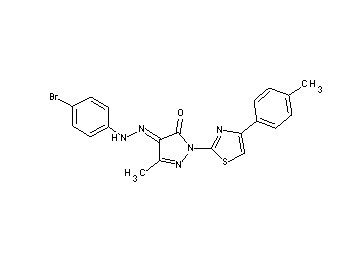 4-[(4-bromophenyl)hydrazono]-5-methyl-2-[4-(4-methylphenyl)-1,3-thiazol-2-yl]-2,4-dihydro-3H-pyrazol-3-one