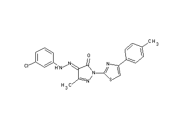 4-[(3-chlorophenyl)hydrazono]-5-methyl-2-[4-(4-methylphenyl)-1,3-thiazol-2-yl]-2,4-dihydro-3H-pyrazol-3-one