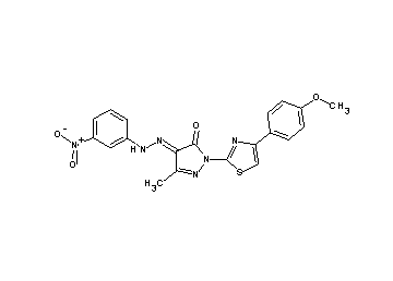 2-[4-(4-methoxyphenyl)-1,3-thiazol-2-yl]-5-methyl-4-[(3-nitrophenyl)hydrazono]-2,4-dihydro-3H-pyrazol-3-one