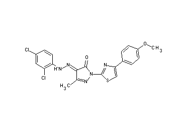 4-[(2,4-dichlorophenyl)hydrazono]-2-[4-(4-methoxyphenyl)-1,3-thiazol-2-yl]-5-methyl-2,4-dihydro-3H-pyrazol-3-one
