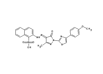 2-(2-{1-[4-(4-methoxyphenyl)-1,3-thiazol-2-yl]-3-methyl-5-oxo-1,5-dihydro-4H-pyrazol-4-ylidene}hydrazino)-1-naphthalenesulfon