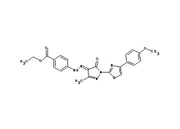 ethyl 4-(2-{1-[4-(4-methoxyphenyl)-1,3-thiazol-2-yl]-3-methyl-5-oxo-1,5-dihydro-4H-pyrazol-4-ylidene}hydrazino)benzoate