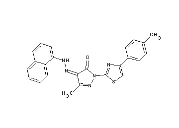5-methyl-2-[4-(4-methylphenyl)-1,3-thiazol-2-yl]-4-(1-naphthylhydrazono)-2,4-dihydro-3H-pyrazol-3-one