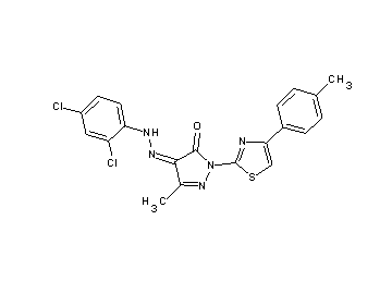 4-[(2,4-dichlorophenyl)hydrazono]-5-methyl-2-[4-(4-methylphenyl)-1,3-thiazol-2-yl]-2,4-dihydro-3H-pyrazol-3-one