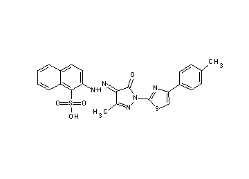 2-(2-{3-methyl-1-[4-(4-methylphenyl)-1,3-thiazol-2-yl]-5-oxo-1,5-dihydro-4H-pyrazol-4-ylidene}hydrazino)-1-naphthalenesulfoni