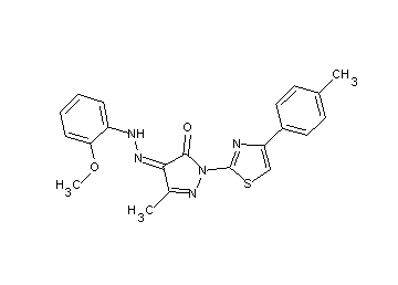 4-[(2-methoxyphenyl)hydrazono]-5-methyl-2-[4-(4-methylphenyl)-1,3-thiazol-2-yl]-2,4-dihydro-3H-pyrazol-3-one