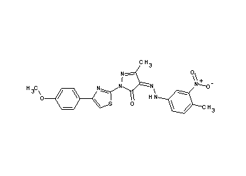 2-[4-(4-methoxyphenyl)-1,3-thiazol-2-yl]-5-methyl-4-[(4-methyl-3-nitrophenyl)hydrazono]-2,4-dihydro-3H-pyrazol-3-one