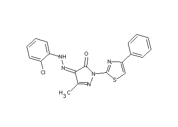 4-[(2-chlorophenyl)hydrazono]-5-methyl-2-(4-phenyl-1,3-thiazol-2-yl)-2,4-dihydro-3H-pyrazol-3-one