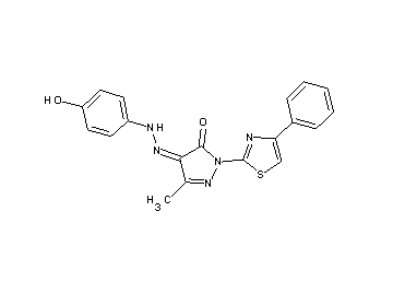 4-[(4-hydroxyphenyl)hydrazono]-5-methyl-2-(4-phenyl-1,3-thiazol-2-yl)-2,4-dihydro-3H-pyrazol-3-one