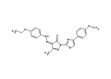 4-[(4-ethoxyphenyl)hydrazono]-2-[4-(4-methoxyphenyl)-1,3-thiazol-2-yl]-5-methyl-2,4-dihydro-3H-pyrazol-3-one