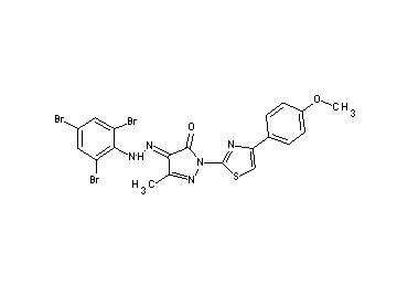 2-[4-(4-methoxyphenyl)-1,3-thiazol-2-yl]-5-methyl-4-[(2,4,6-tribromophenyl)hydrazono]-2,4-dihydro-3H-pyrazol-3-one
