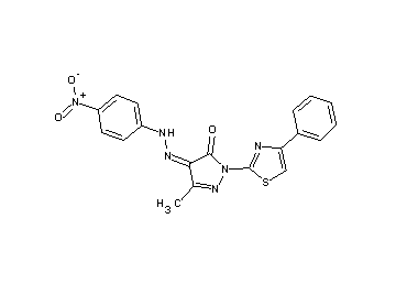 5-methyl-4-[(4-nitrophenyl)hydrazono]-2-(4-phenyl-1,3-thiazol-2-yl)-2,4-dihydro-3H-pyrazol-3-one
