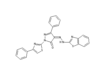 4-(1,3-benzothiazol-2-ylhydrazono)-5-phenyl-2-(4-phenyl-1,3-thiazol-2-yl)-2,4-dihydro-3H-pyrazol-3-one
