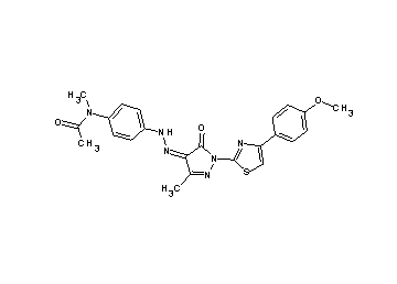 N-[4-(2-{1-[4-(4-methoxyphenyl)-1,3-thiazol-2-yl]-3-methyl-5-oxo-1,5-dihydro-4H-pyrazol-4-ylidene}hydrazino)phenyl]-N-methyla - Click Image to Close