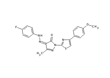 4-[(4-fluorophenyl)hydrazono]-2-[4-(4-methoxyphenyl)-1,3-thiazol-2-yl]-5-methyl-2,4-dihydro-3H-pyrazol-3-one