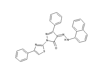 4-(1-naphthylhydrazono)-5-phenyl-2-(4-phenyl-1,3-thiazol-2-yl)-2,4-dihydro-3H-pyrazol-3-one