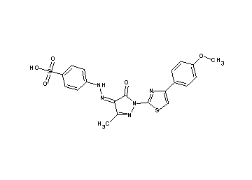 4-(2-{1-[4-(4-methoxyphenyl)-1,3-thiazol-2-yl]-3-methyl-5-oxo-1,5-dihydro-4H-pyrazol-4-ylidene}hydrazino)benzenesulfonic acid