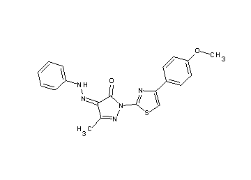 2-[4-(4-methoxyphenyl)-1,3-thiazol-2-yl]-5-methyl-4-(phenylhydrazono)-2,4-dihydro-3H-pyrazol-3-one