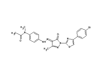 N-[4-(2-{1-[4-(4-bromophenyl)-1,3-thiazol-2-yl]-3-methyl-5-oxo-1,5-dihydro-4H-pyrazol-4-ylidene}hydrazino)phenyl]-N-methylace